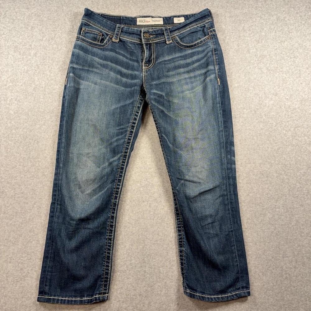 BKE Payton Jeans Womens 30x24.5 Medium Wash Low Rise Straight Stretch ABK429